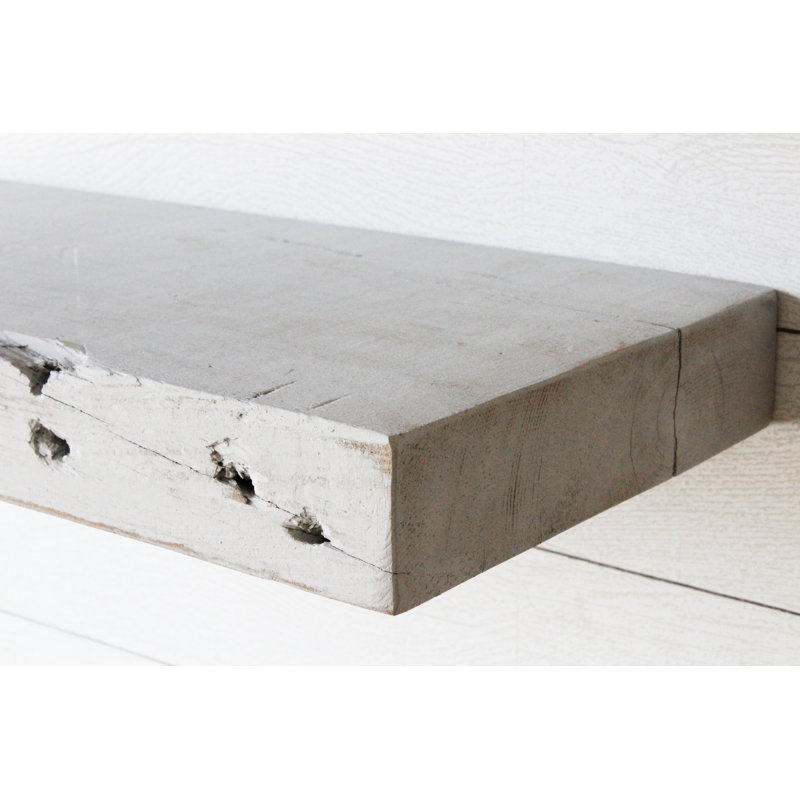 UrbanLegacy Reclaimed Barn Joist Deep Floating Shelves with Low Profile